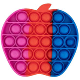 Apple Pink/Red/Blue Pop Bubble Fidget Toy image 0